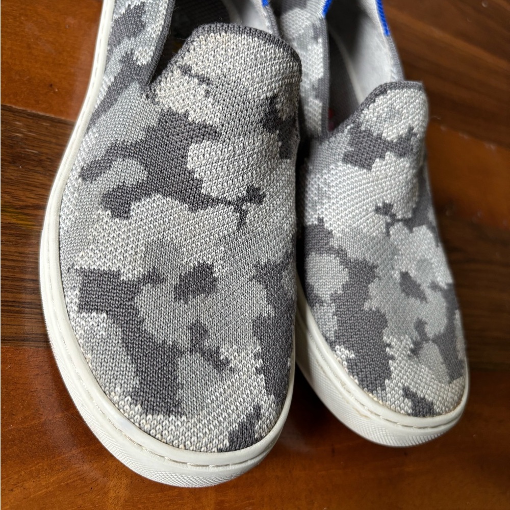 Rothy Gray Camouflage Slip-On Sneakers